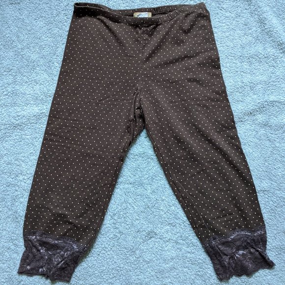 Roomates (tm) Brown Polka-Dot Leggings, Size S - Picture 2 of 5